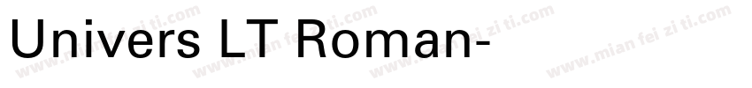 Univers LT Roman字体转换
